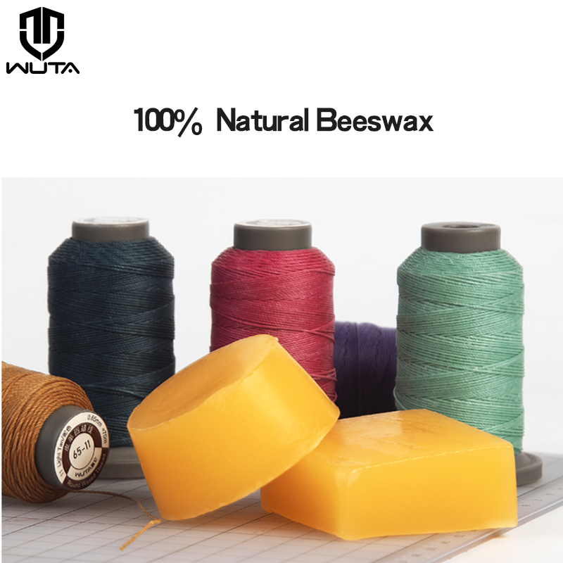 Leatherwork Thread - WUTA 1PC 100% 天然蜜蝋純粋なワックス滑らかな糸ワックスがけラインレザークラフト研磨ツール DIY 縫製家具メンテナンス
