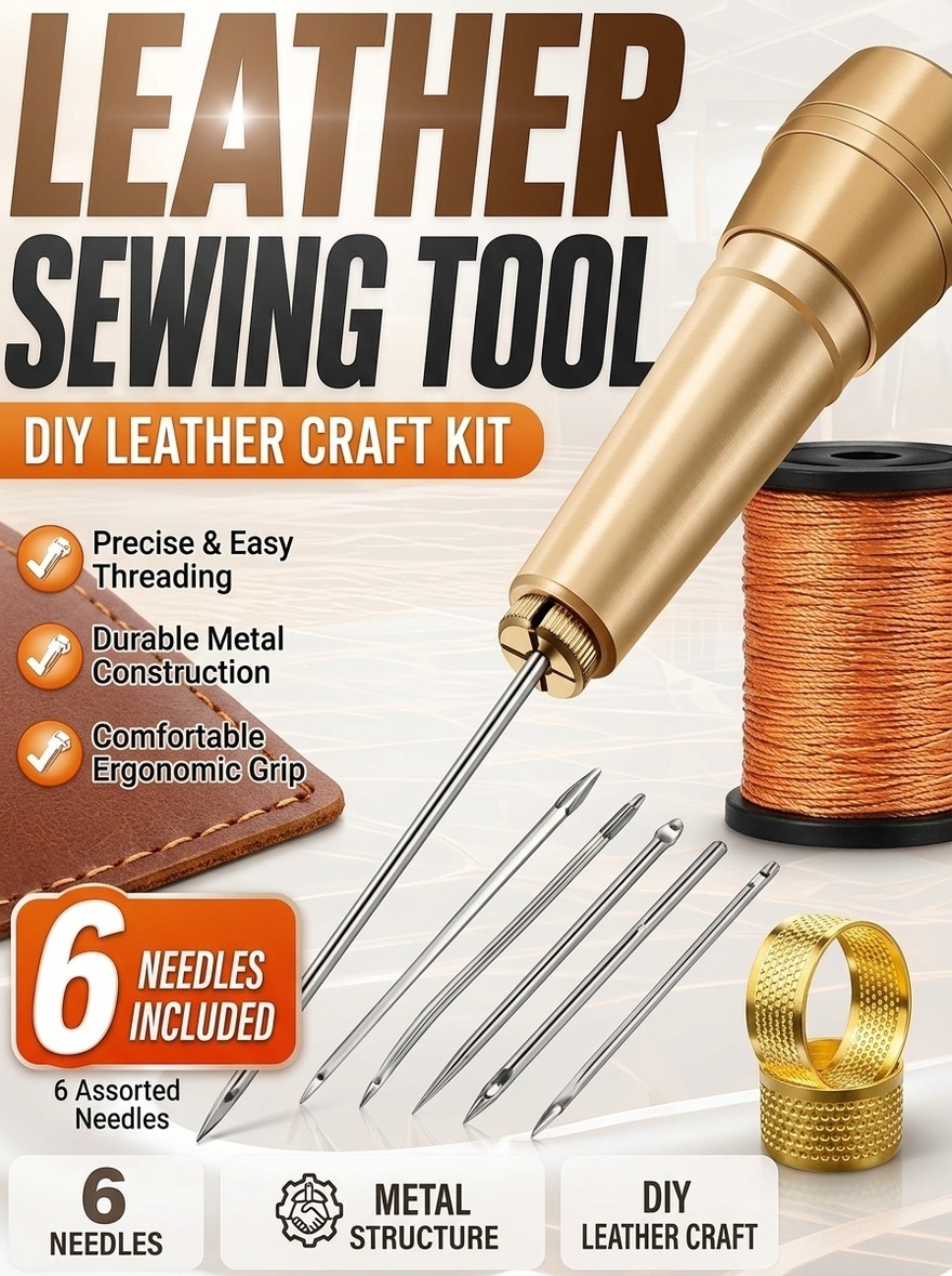 革縫いツール、革工芸DIY用手縫い千枚通し、財布、バッグ、手 - Leatherwork Awl のレビューと価格