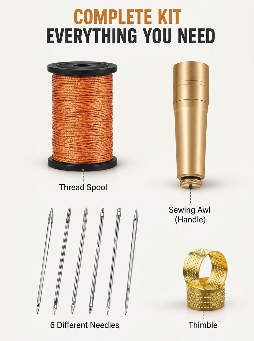 革縫いツール、革工芸DIY用手縫い千枚通し、財布、バッグ、手 - Leatherwork Awl のレビューと価格