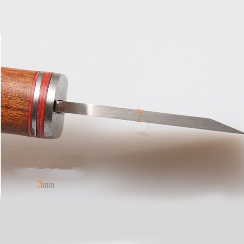 レザークラフト用刃厚3mm、幅35mm、レザークラフトナイフ - Leatherwork Knife のレビューと価格