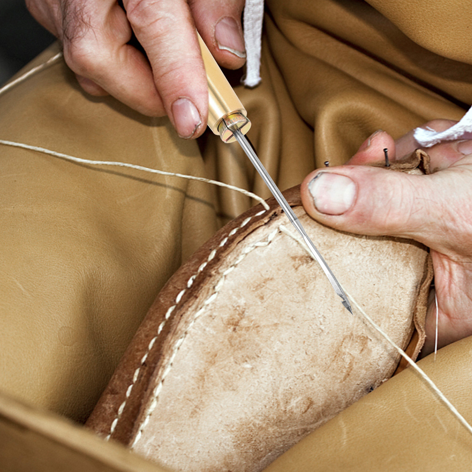 靴修理機用針ツール1セット DIY革工芸補修キット 針パンチ - Leatherwork Awl のレビューと価格