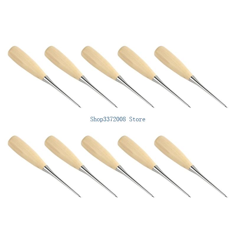 革細工ツール 5枚錐セット 木製ハンドル パンチング テーパ - Leatherwork Awl のレビューと価格