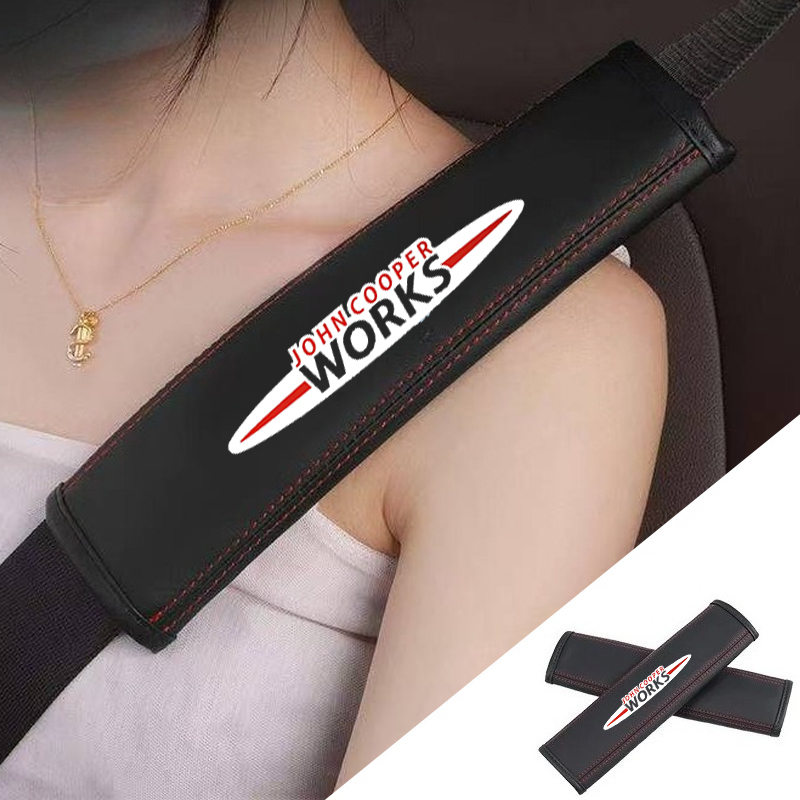 2 個カーシートベルトナッパレザーショルダープロテクター安全 - Leather Works Near Me のレビューと価格