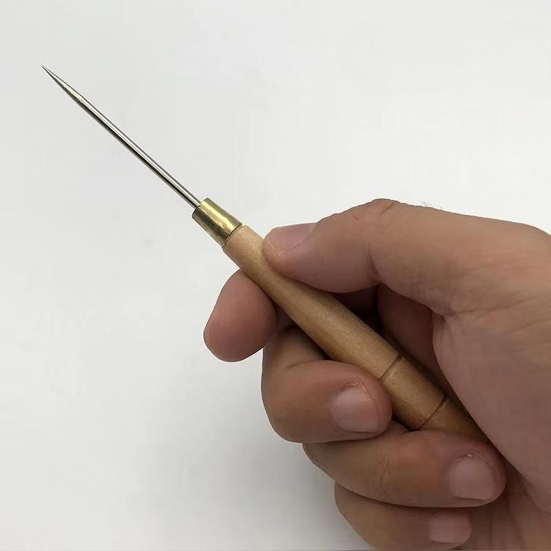 3個入り 木製ハンドル 糸通し棒 レザークラフト 穴あけ D - Leatherwork Awl のレビューと価格