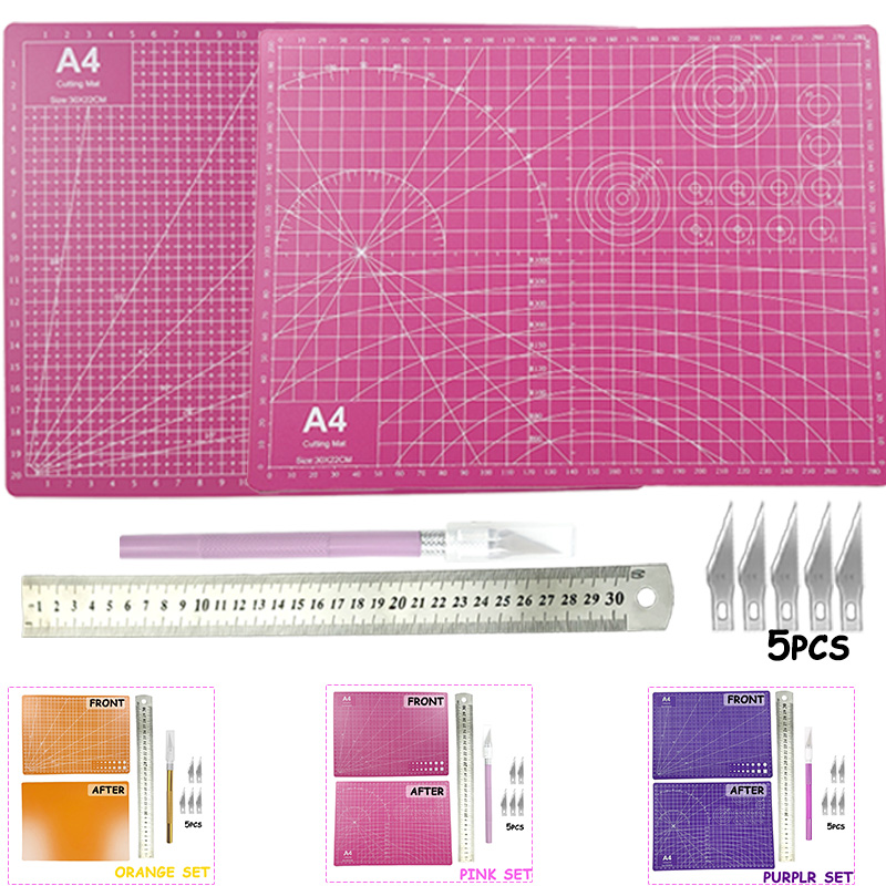 A4 PVCハンドカッティングマットセット、アートツール、P - Leatherwork Ruler のレビューと価格