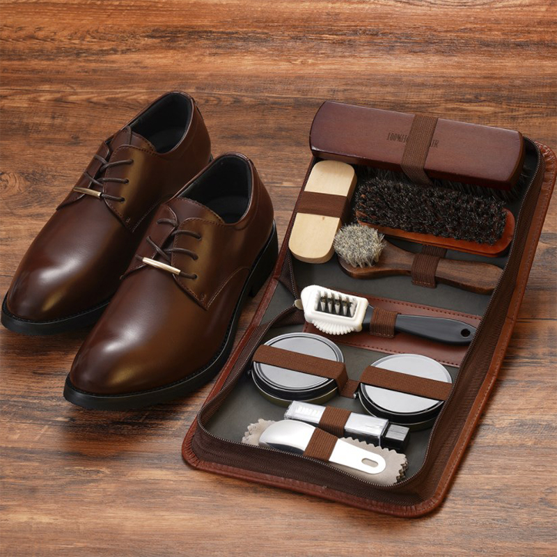 馬の毛-靴ブラシセット,革の手入れ,掃除,研磨ツール,靴クリ - Leatherwork Kit のレビューと価格