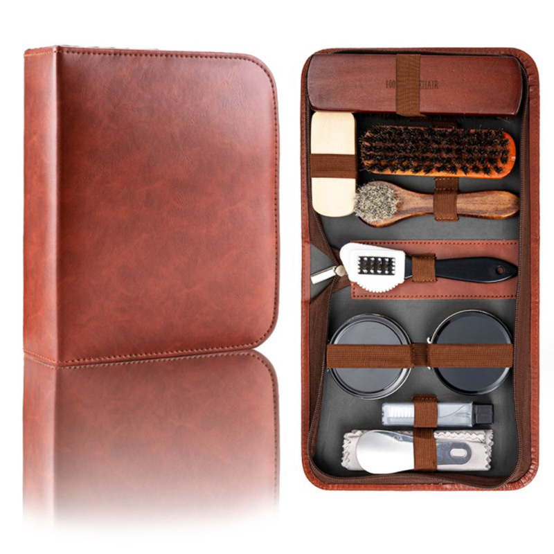 馬の毛-靴ブラシセット,革の手入れ,掃除,研磨ツール,靴クリ - Leatherwork Kit のレビューと価格