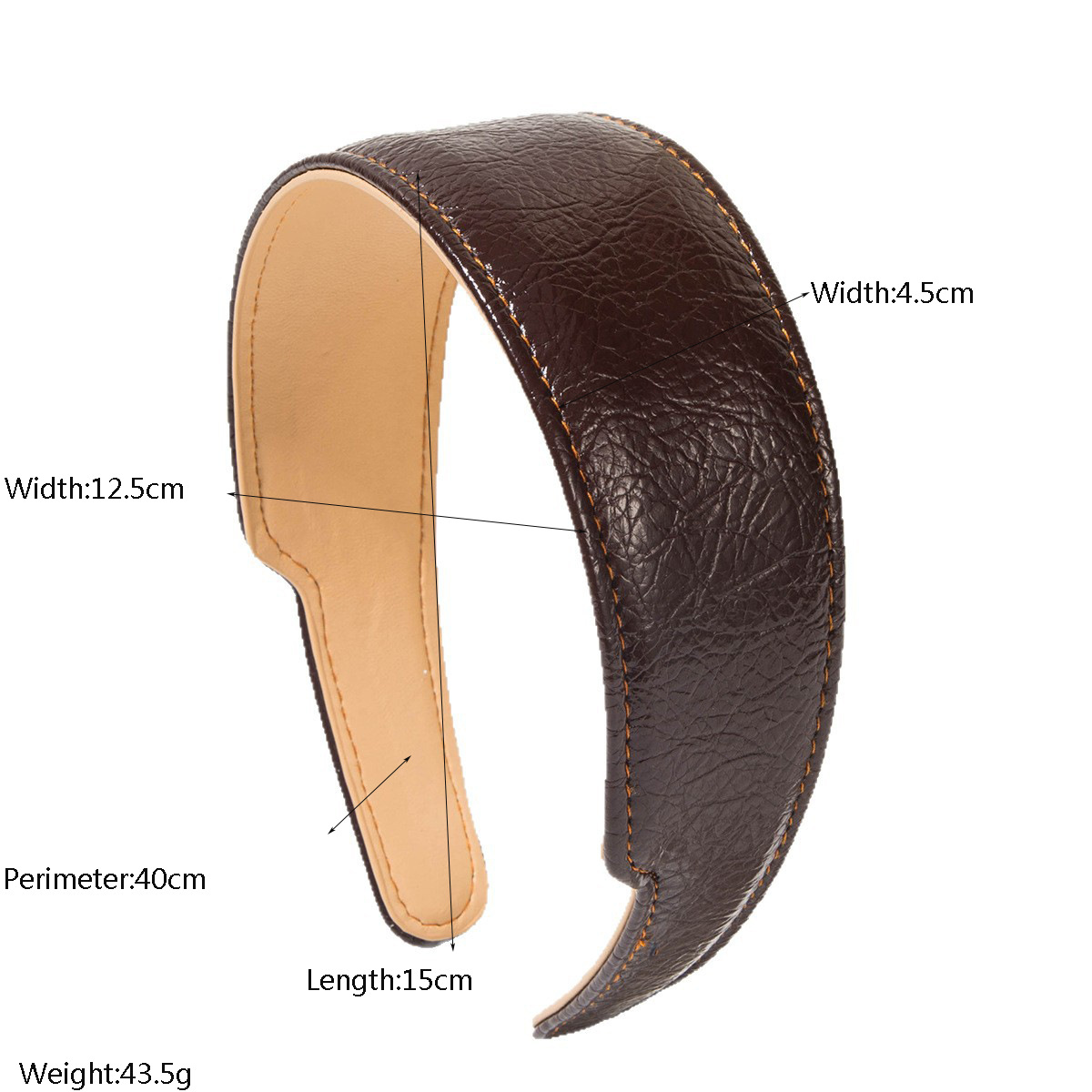 エレガントな韓国スタイルのレザーヘアフープ女性ファッションワ - Leatherwork Rings のレビューと価格