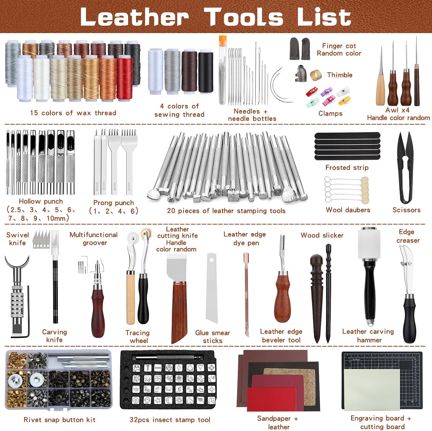 レザーツールキット レザークラフトツール レザーワーキングキ - Leatherwork Kit のレビューと価格