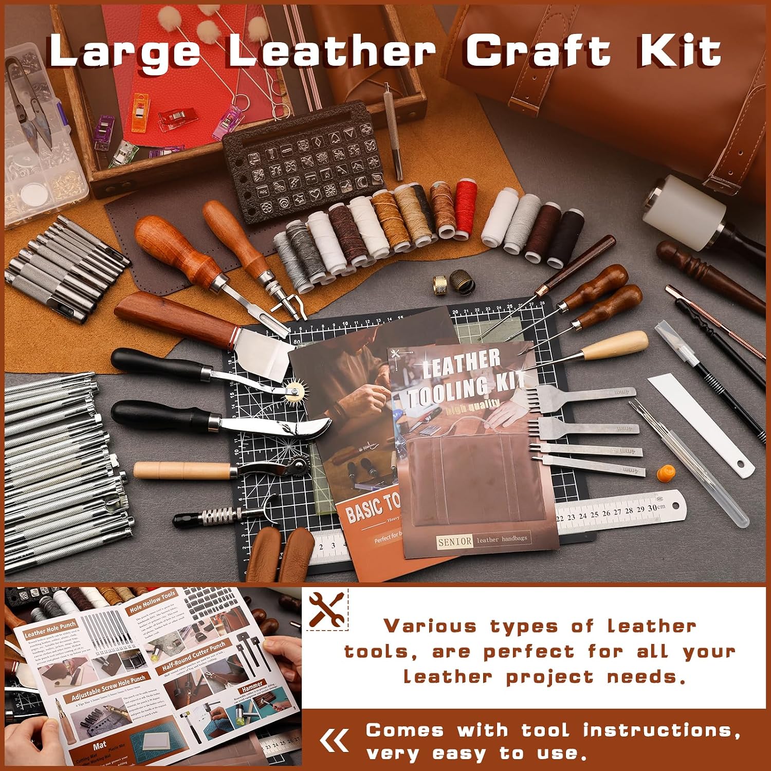 レザーツールキット レザークラフトツール レザーワーキングキ - Leatherwork Kit のレビューと価格