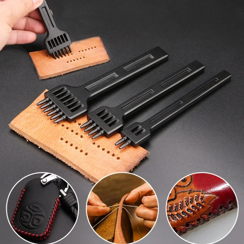 DIYブラックラウンドホールパンチャー、レザーパンチャー、ス - Leatherwork Awl のレビューと価格