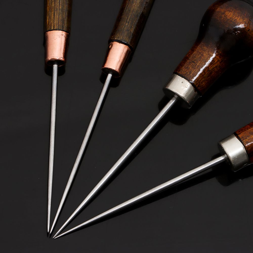 木製ハンドル付きステッチ針,1ピース,合金コーン,針,ソーイ - Leatherwork Awl のレビューと価格