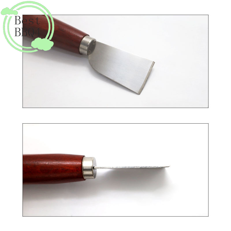 (BBQ4)DIY レザークラフトツール 木製ハンドル ステ - Leatherwork Knife のレビューと価格