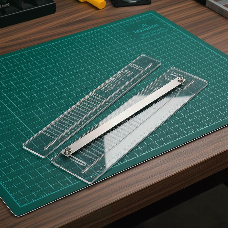 ボウメーカー用平革定規、平革ストリップ切断ツール、台形定規、 - Leatherwork Ruler のレビューと価格
