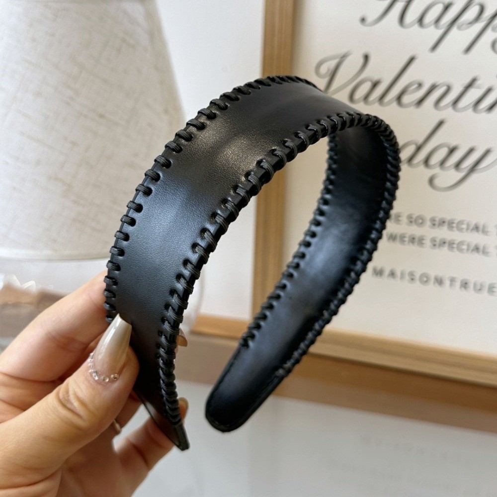 気質ソリッドカラーレザーヘッドバンド韓国スタイルヘッドウェア - Leatherwork Rings のレビューと価格