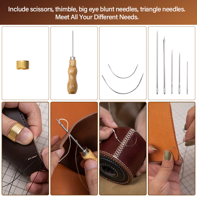 Wuta-革修理キット,家具の修理,ソファの修理作業ツールの - Leatherwork Awl のレビューと価格