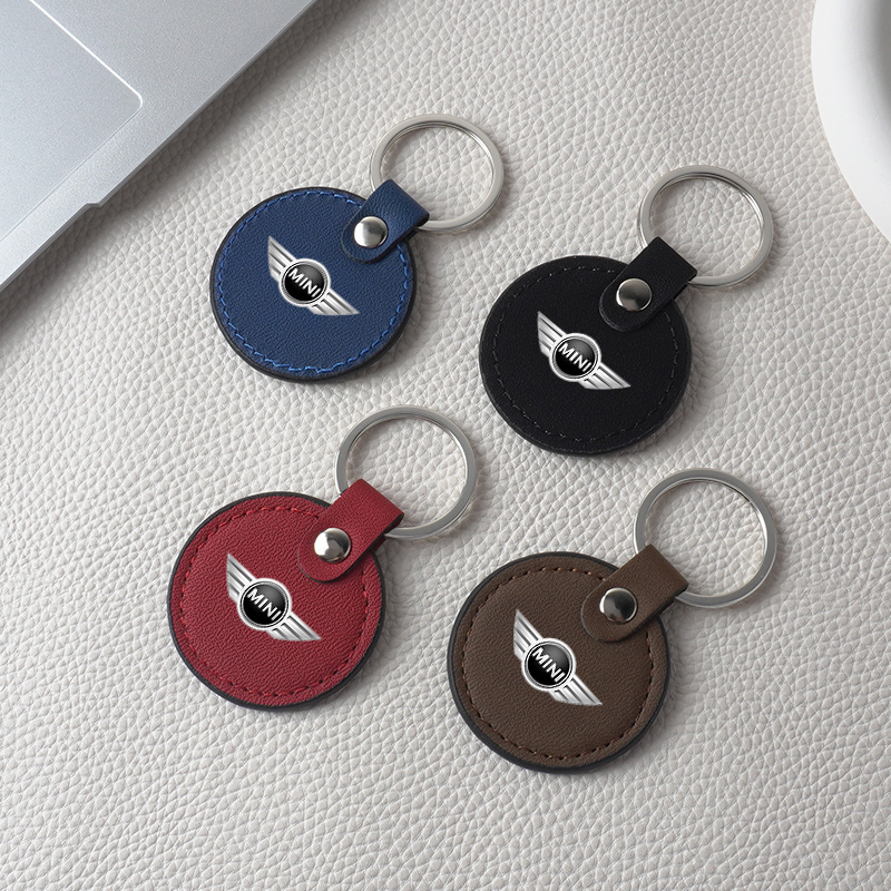 レザー製車用キーホルダー、キーリング、BMW MINI Co - Leatherwork Rings のレビューと価格