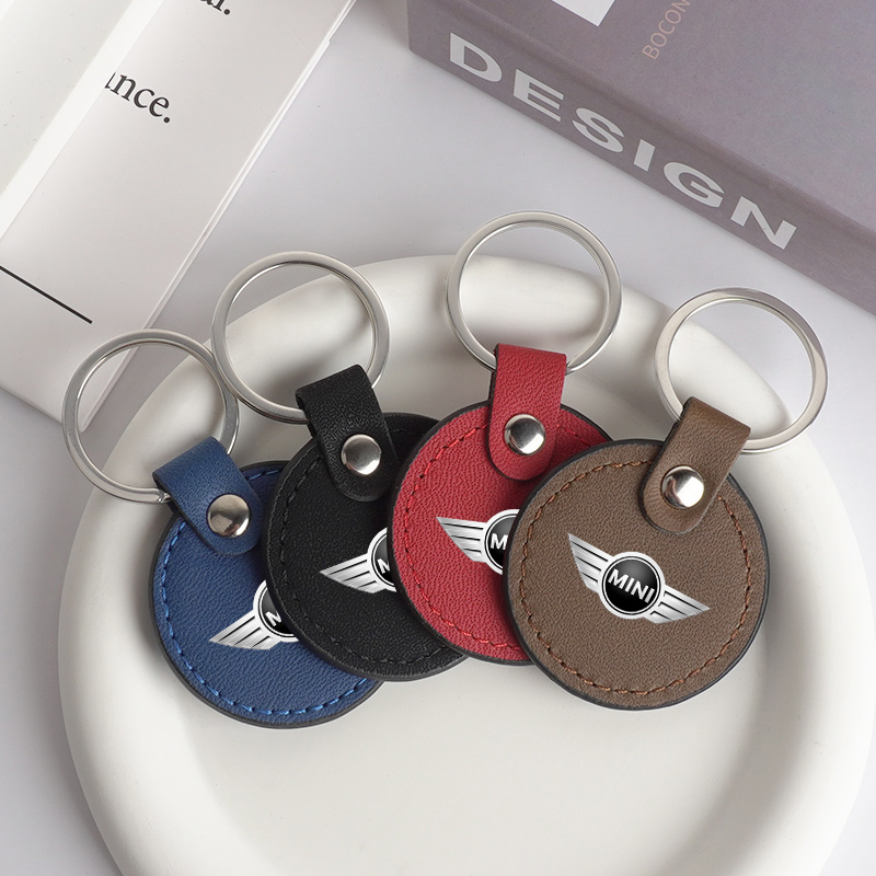 レザー製車用キーホルダー、キーリング、BMW MINI Co - Leatherwork Rings のレビューと価格