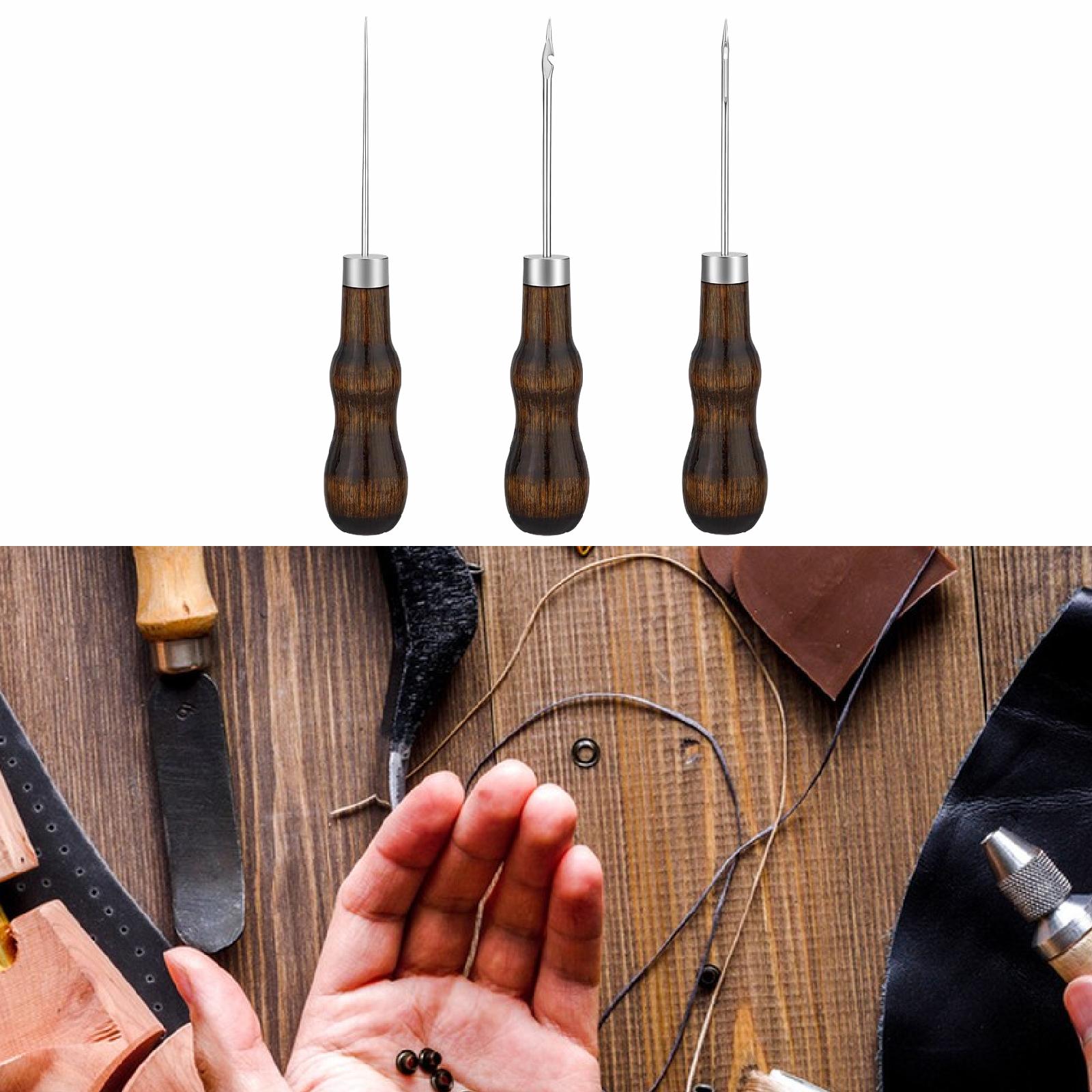 手縫い針セット、精密レザー縫製ツールキット、家庭用ハンドメイ - Leatherwork Awl のレビューと価格