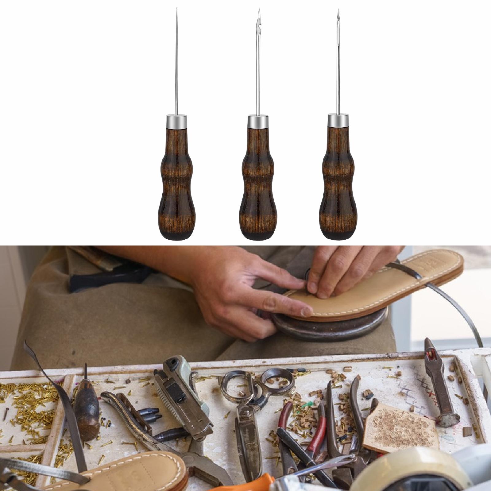 手縫い針セット、精密レザー縫製ツールキット、家庭用ハンドメイ - Leatherwork Awl のレビューと価格